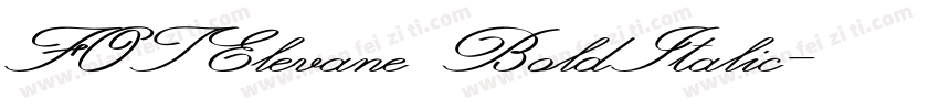 FOTElevane BoldItalic字体转换